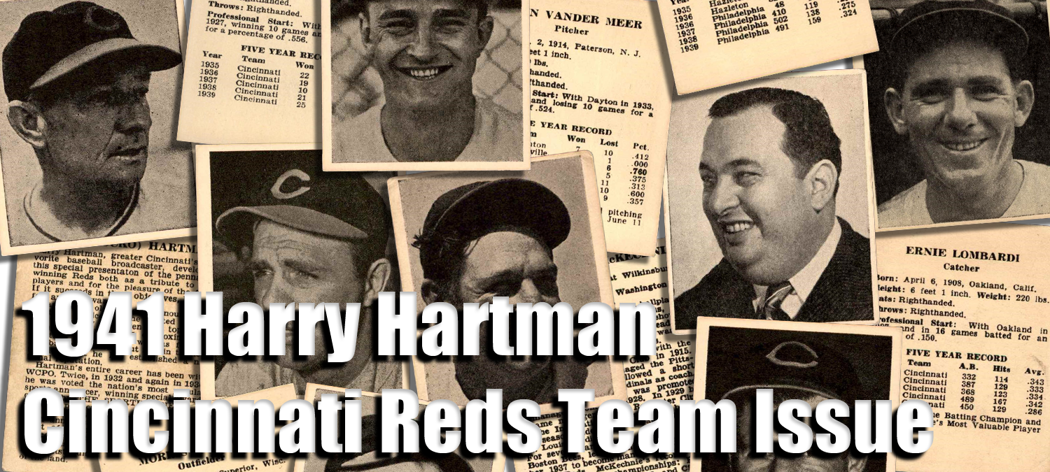 1941 Harry Hartman Cincinnati Reds Team Issue 
